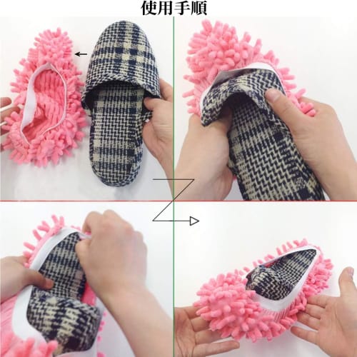 VorsiPro Mop Slippers, 5 Pairs (10 Pieces), Cleaning Slippers, Multi-Function Duster, Mop Shoe Slippers, Mop Cleaning Shoe Covers, Room Shoes, Floor M