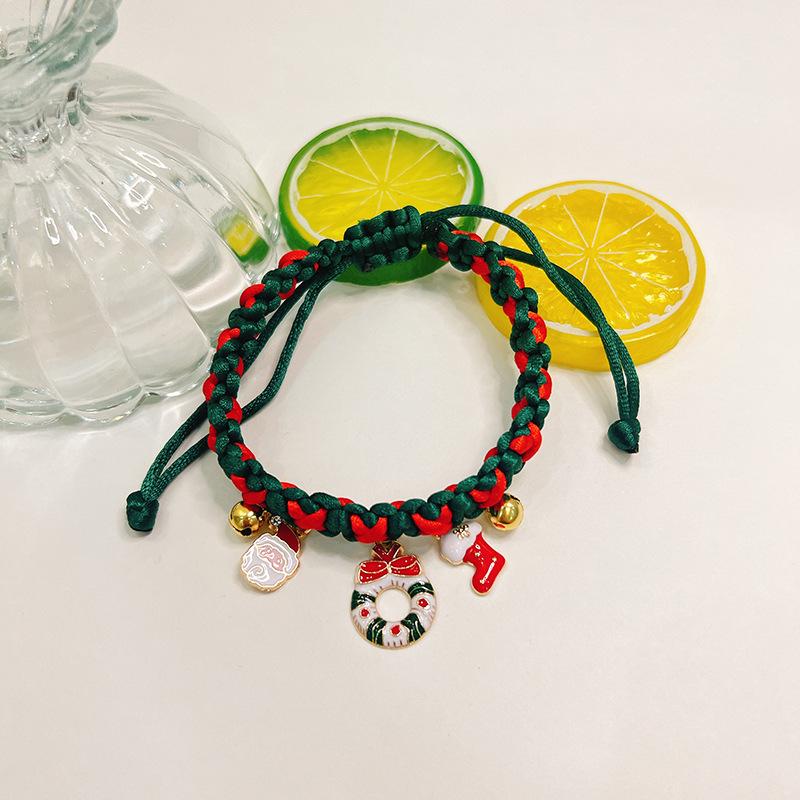 

Christmas Themed Pet Collars Cat Necklaces Puppy Creative Cute Santa Claus Snowman Snowflakes Reindeer Decorations 27-32cm