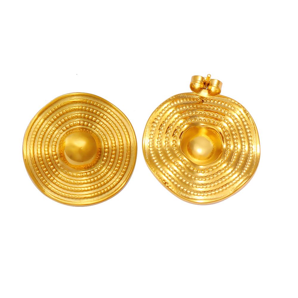 Chic Minimalist Round Geometric Earrings - Unique Women s Jewelry Design