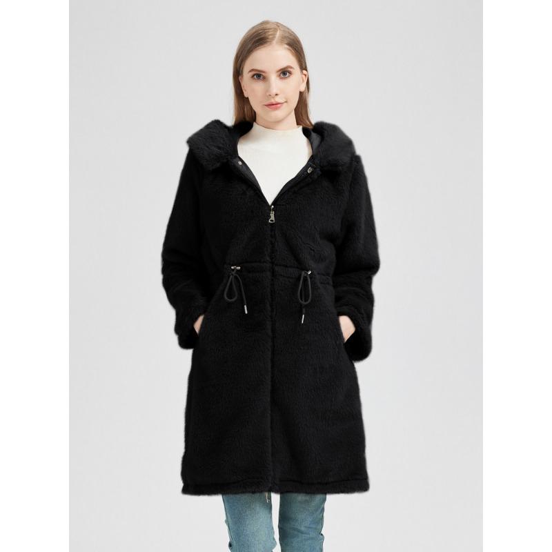 

Куртка парка One-Wear Three-Wear хлопковая женская новая со съемной подкладкой корейский стиль приталенная средней длины двусторонняя куртка с поясом 3XL