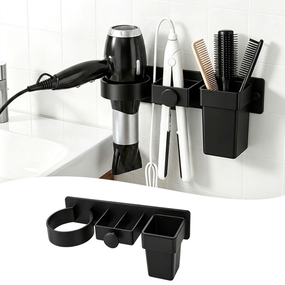 Plastic Wall Mount Hair Dryer Holder Detachable Cup Blow Dryer Wall Holder Shower