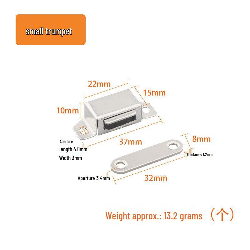 Stainless Steel Magnetic Cabinet Door Catch with Strong Adhesion