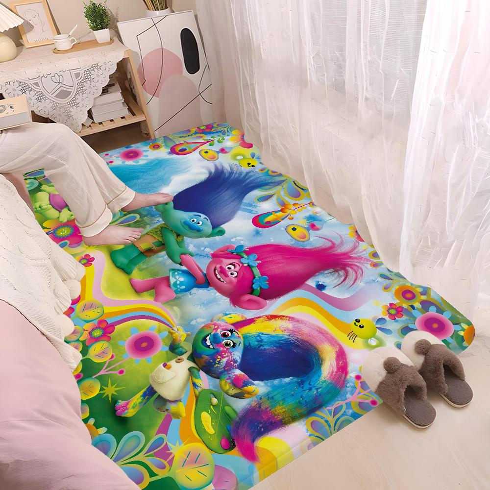 Cartoon T-Trolls Bathroom Mat Kids Room Bedroom Decoration Balcony Anti-Slip Doormat Living Room Welcome Rug