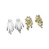 Zinc Zinc Alloy Metal Sequin Earrings Bling Bling Gold Earrings Elegant Long Tassel Dangle Earrings  Girl