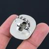 Natural Fossil Coral Gemstone 925 Silver Solitaire Ring Size 7 For Girls