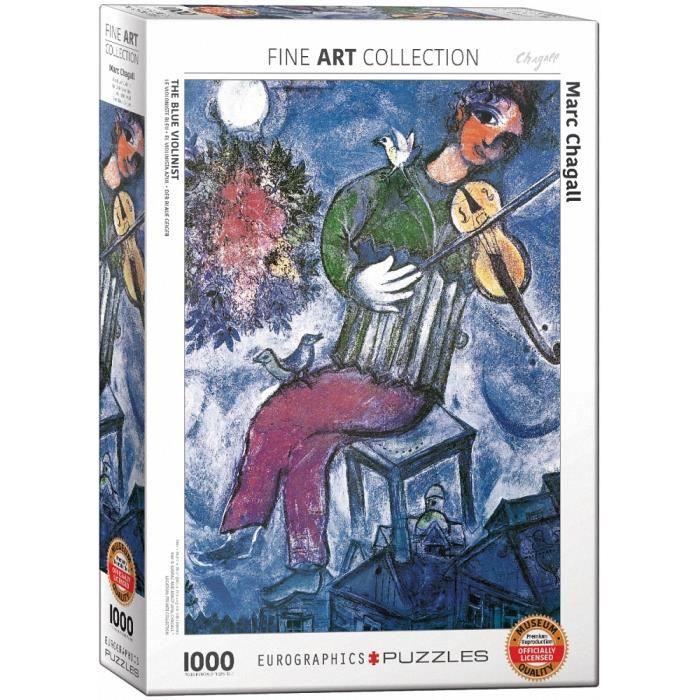 (EG60000852) - Puzzle 1000 pièces Eurographics - Chagall - Le Violoniste Bleu - Tableaux et peintures