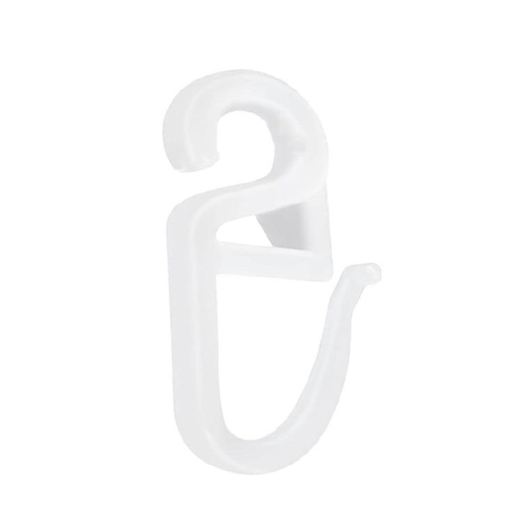 50Pieces S Shape Curtain Track Sliders Hooks for Smooth Drapery Movement Curtain Rails Gliders Hooks Clip Accessories