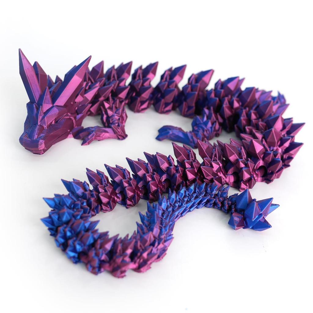 3D Printed Dragon Rotatable Articulated Dragon Crafts Statue Creative Kid Interaction Toys Dragon Ornaments Sculpture