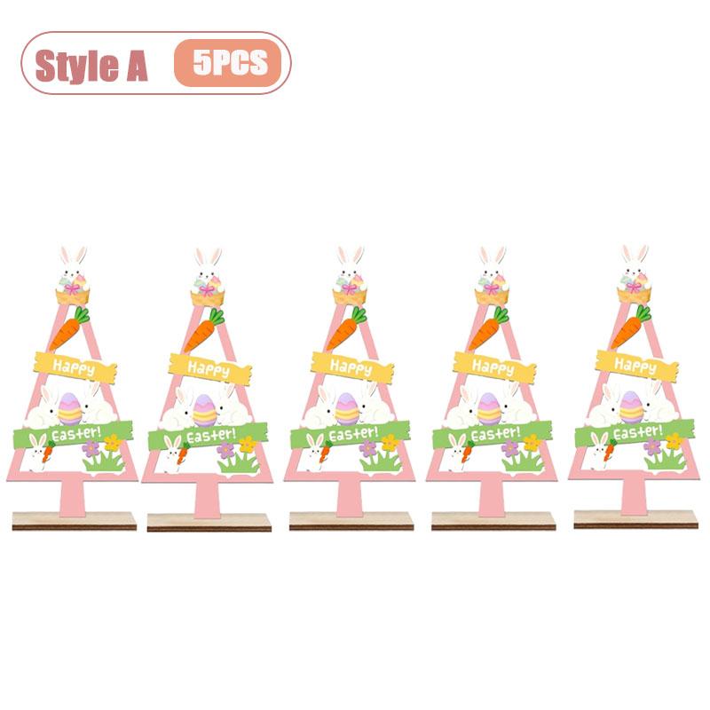 Mini Easter Bunny Decor Wooden Egg Tabletop Ornaments Spring Centerpiece Display Shelf Decorations Holiday Home Scene Crafts