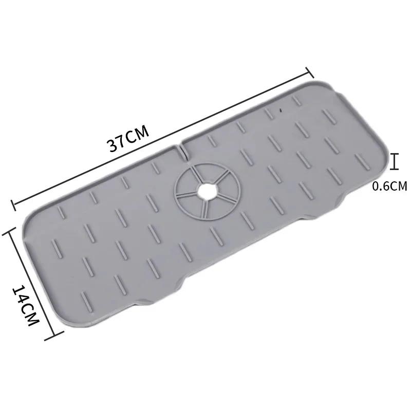 Silicone Faucet Drying Mat, Food - Grade Double - Direction Drainage, Anti - Slip & Stain - Resistant, Kitchen/Bathroom Sink Mat