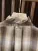Women's Japanese-Style Coffee Plaid Lace Single-Breasted Shirt - A Little Blue