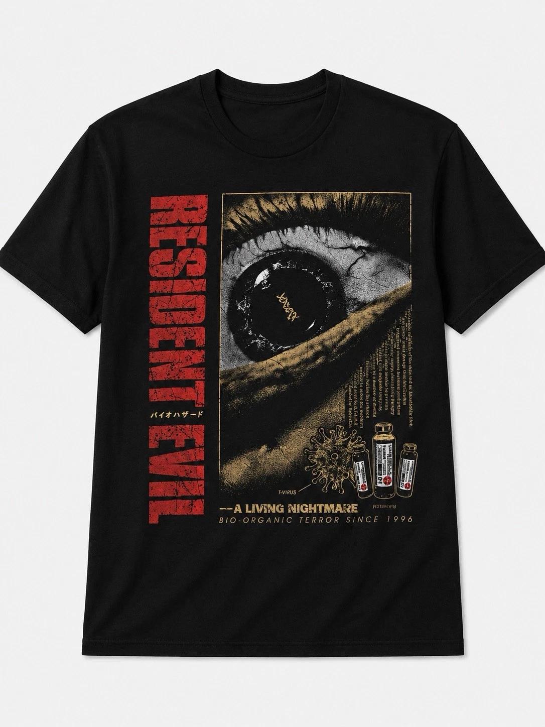 Resident Evil Vintage Horror Graphic T-Shirt | Biohazard Inspired M