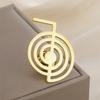  Cho Ku Rei Brooch Stainless Steel Geometric Reiki Protection Healing Chokurei Pins Energy Yoga Amulet Jewelry Gifts