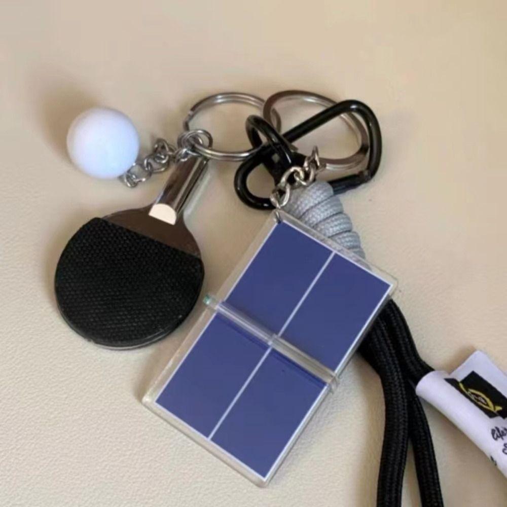 Shuttlecock Sports Badminton Keychain Bag Hanging Table Tennis Keyring  Sport Fans