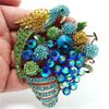 Vintage Women Girls Heavy Industry Crystal Animal Brooch Pin Fashion Luxury Shiny Boutique Rhinestone Badges Corsages For Lady