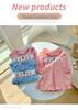 Princess Cartoon Embroidered Plaid Dress with Lotus Leaf Collar for Girls - Autumn 2026 Collection
