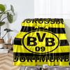 Borussia Dortmund Thema Bedruckte Decke - Perfekt für Sofa, Bett, Reisen & Outdoor-Nutzung | Maschinenwaschbar, Gemütlich & Langlebig.