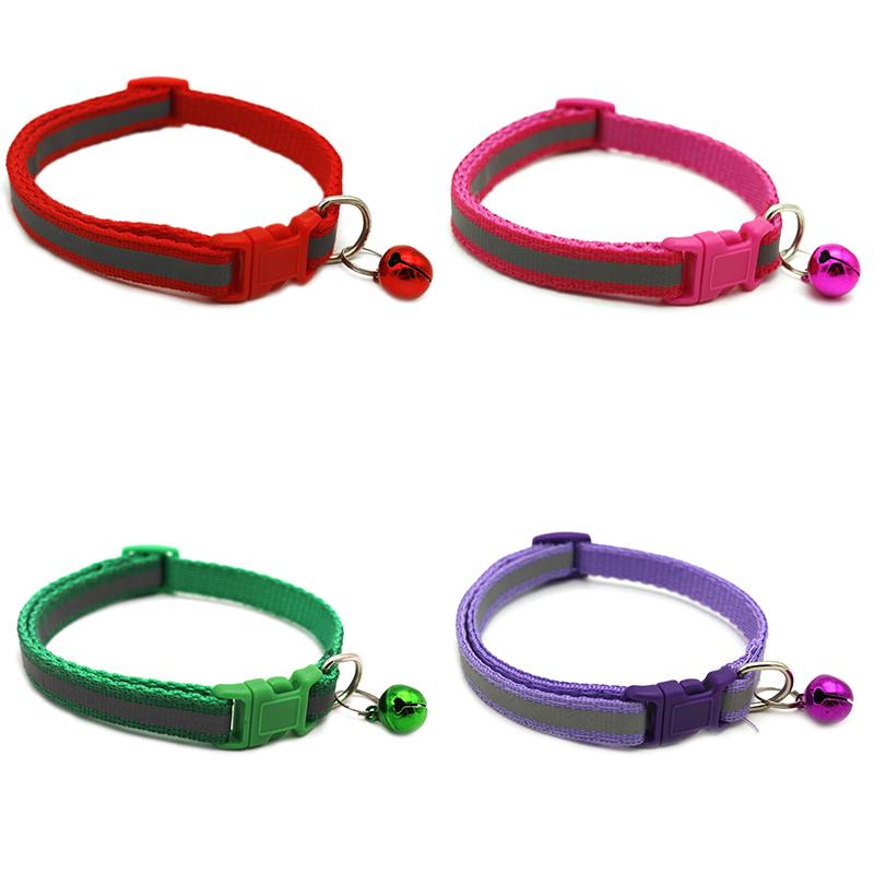 Nylon Reflective Personalized Dog Collars Custom Pet Puppy Cat Id Collar Tag