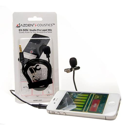 AZDEN Lavalier Condenser Microphone for Smartphones and iPhones EX-503i [EX-503i]