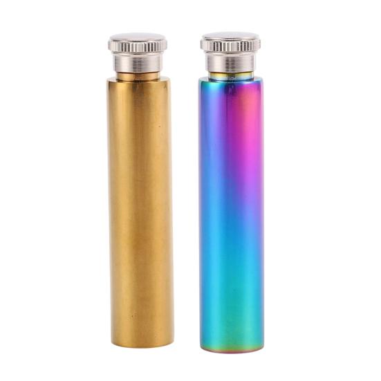 Stainless Steel Hip Flask Portable Polished Tube Liquor Bottle for Outdoor Leak-Proof Pocket Size Wine Accessory for Whiskey Vodka Spirits