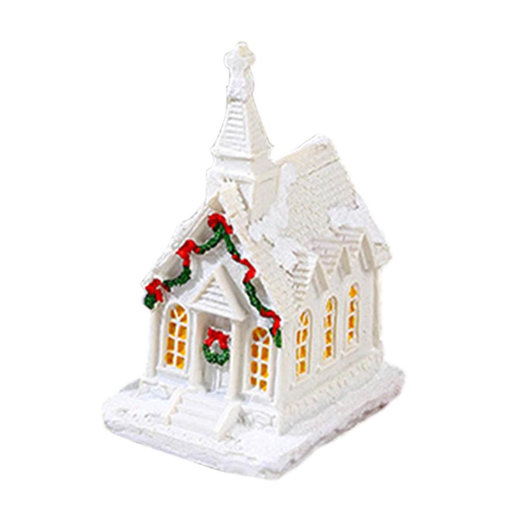 Christmas Glowing House Christmas Ornaments for Office New Year Balcony