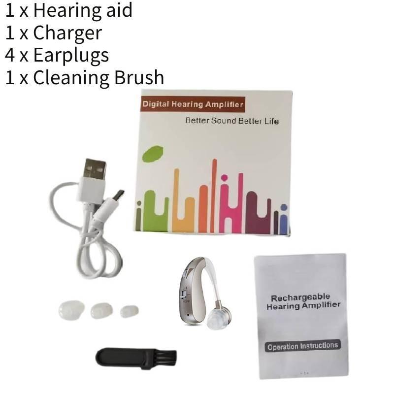 Hearing Aid Elderly Usb Rechargeable Sound Amplifier Noise Reduction Hanging Ear