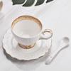 Exquisite Tea Cup Set Luxury Latte Flower Tea Water Cup Ceramic Coffee Cup Spoon Plate Set  Hotel