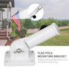 90°Adjustable Wall Flag Pole Base Flag Pole Mounting Bracket With Hardwares Aluminum Flag Holder Bracket