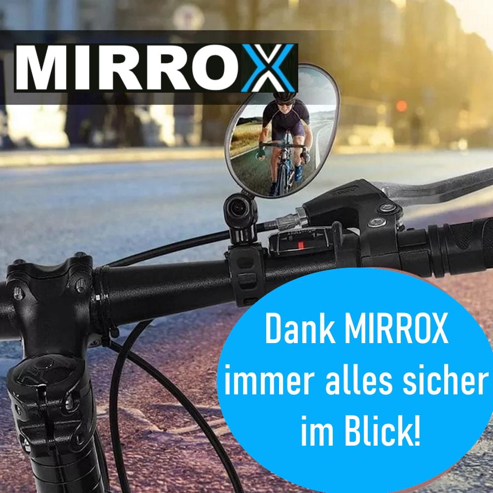 MIRROX Zpětné zrcátko na kolo Zrcátko Řídítka Univerzální e-bike Nastavitelné o 360°