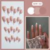 10 Pcs Handmade Minimalist Almond French Press On Nails With White Borders Suitable For All Skin Tones For Women