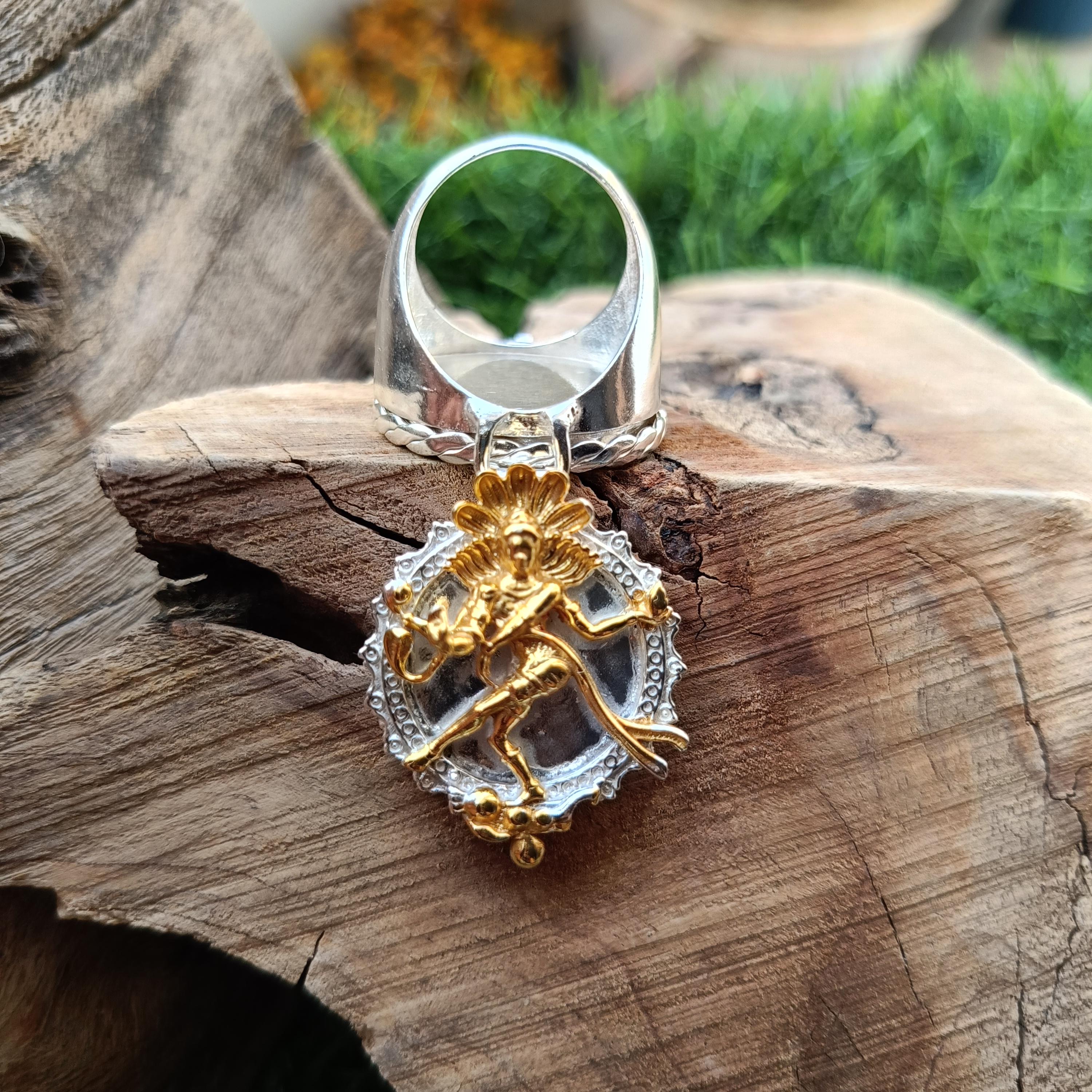 

Nataraja Poison Ring, Dancing Shiva Poison Ring, Hindu Gold Signet Ring, Tanana Charm for Woman, Shiva Nataraja Jewelry Ananda tardive Ring 6 срібний