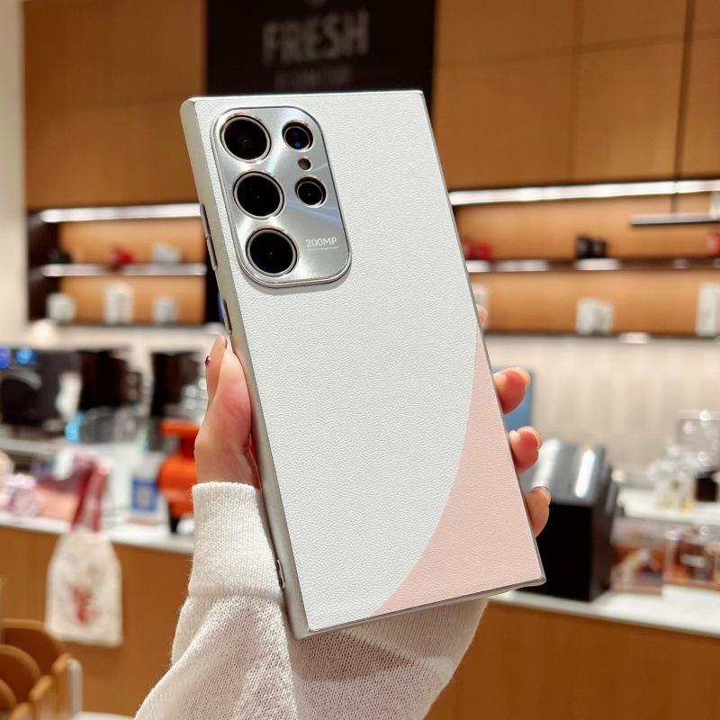 Samsung S11ultra mobile phone case plain leather color matching S11ultra lens all-inclusive S11 + anti-drop protective case