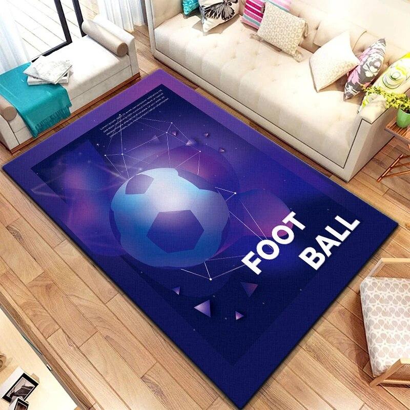 Soccer Football Creativity HD Printed Carpet Household Rug Children's Room Living Room Chair Bedside Modern Simple Floor Mat