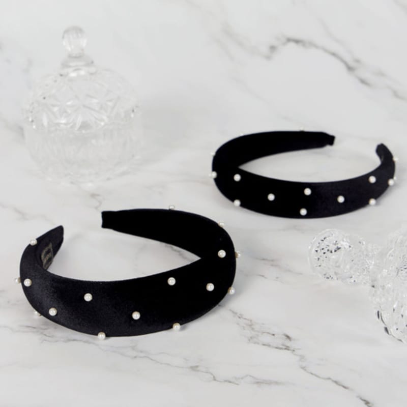 

LALA Бархатная повязка для волос с жемчугом Private sector