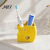 Modern Minimalist Desk Organizer Cheese Shape Storage Box, Cute Yellow Plastic Organizer, 3D Printing Stable Base for Table Creative Ornament