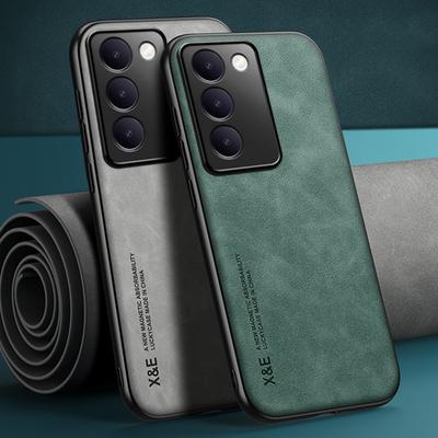 Luxury PU Leather Case For Vivo V40 SE Back Cover Magnetic Silicone Protection Phone Case For Vivo V30 Lite 4G T3 Y100 Y200E