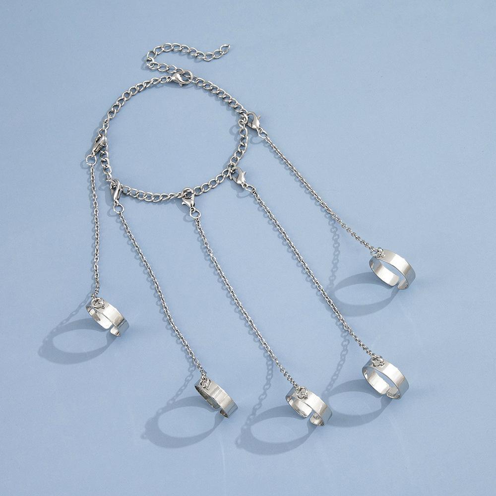 Jewelry Bungee Chain Combination Ring Creative Punk Open One Piece Index Finger Ring