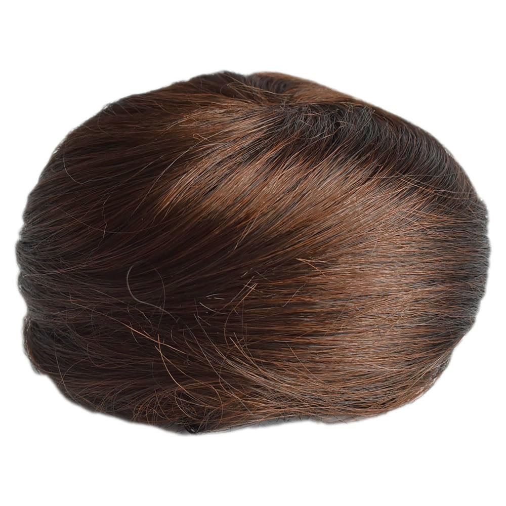 Point False Everyday Partial Synthetic Mixed Brown Wig, Wig, Women's, Short, Bun, Wig, Hair, Use, Wig, Extension, Cute, Women, Fiber, 11cm, 1.