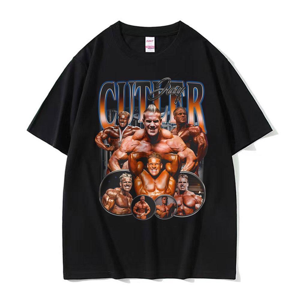 Muscle Vintage Jay Cutler Bodybuilding Print T Shirt Casual Gym Wear Men Women Fashion High Street Classic Tshirt Cozy T Shirts