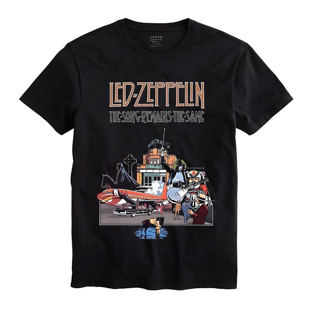 2025 Led Zeppelion Punk Style Ins Fashion Short Sleeve Men T-shirt Vintage Rock Style High-quality Luxury Brand Selling Popular