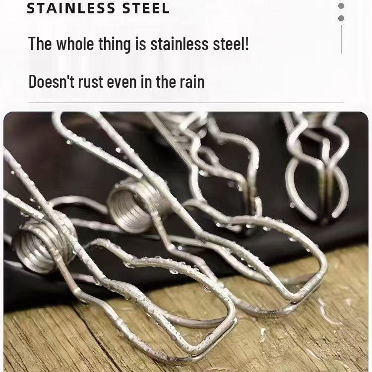 304 Stainless Steel Windproof Non-Slip Large Quilt Clips for Clothes Drying