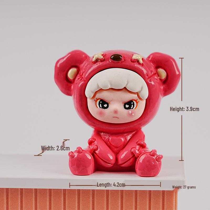 

Трендовый кулон-брелок в виде медведя из искусственной кожи в слепой коробке - Милая фигурка-кукла для DIY-декора