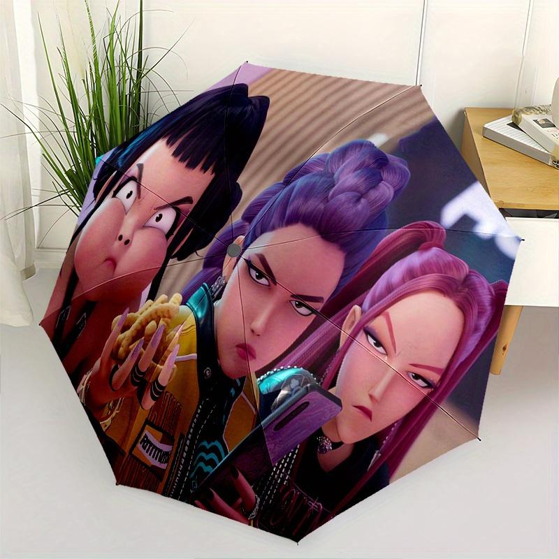 

KPop Demon X Automatic opening and closing folding Umbrella with 8-rib frame and compact travel design, perfect for all occasions | Stylish
