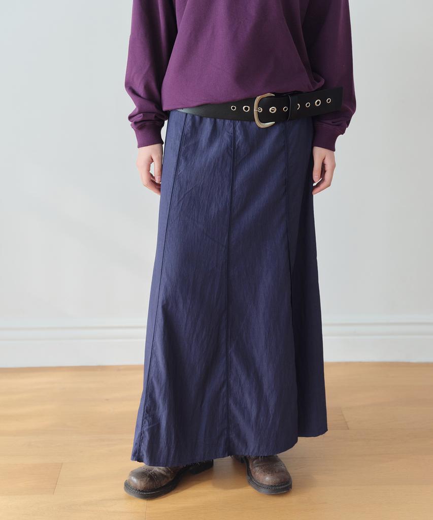 Hombadittingjeu Classic Panel Midi Skirt (Navy)