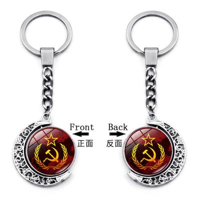 Pendant Keychain Bag Charm Double-sided Rotating Key Ring