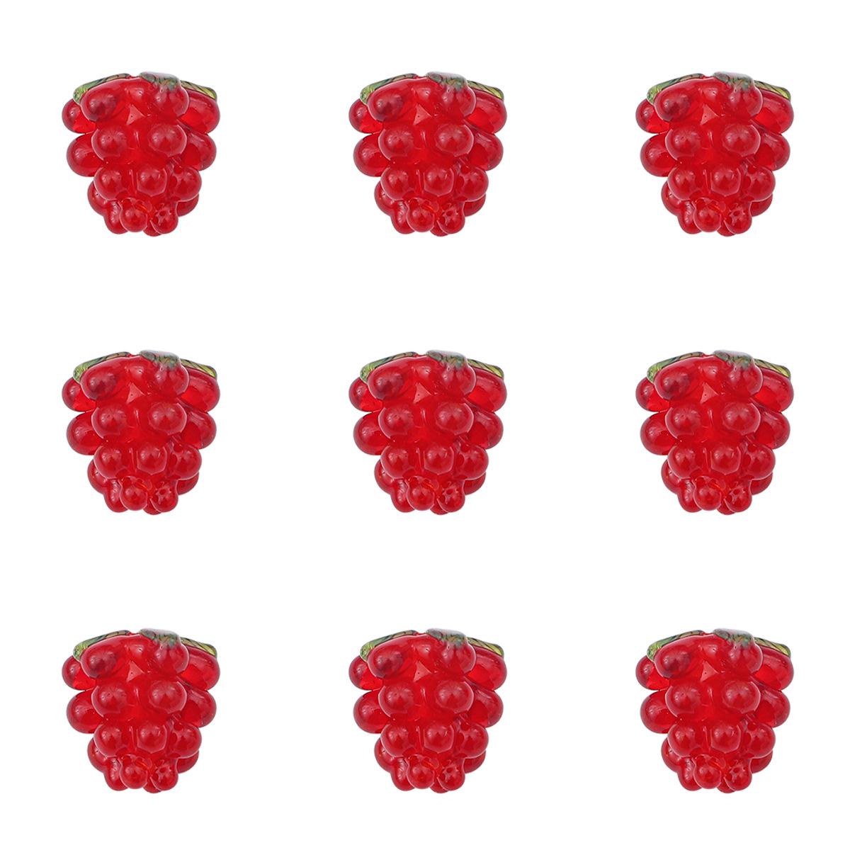

Handmade Glass Beads - Raspberry Fruit Jewelry Crafts: Earrings, Necklace & Bracelet Accessories 12x11mm, approximately 1mm hole, 1 piece/package