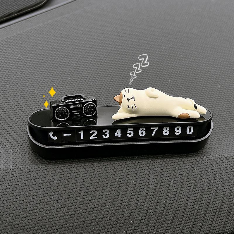 Car Temporary Parking Card Phone Number Card Plate Telephone Number Stop Luminous Parking Aid Garage Car Interior