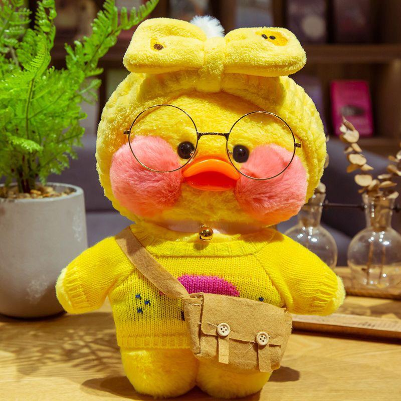 Hyaluronic Acid Influencer Duck Plush Headband - Cute Yellow Doll for Christmas