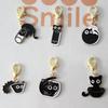 6 Pcs/Set Zinc Based Alloy & Iron Based Alloy Knitting Stitch Markers Black Cat Animal Crochet Latch For Diy Craft Tool