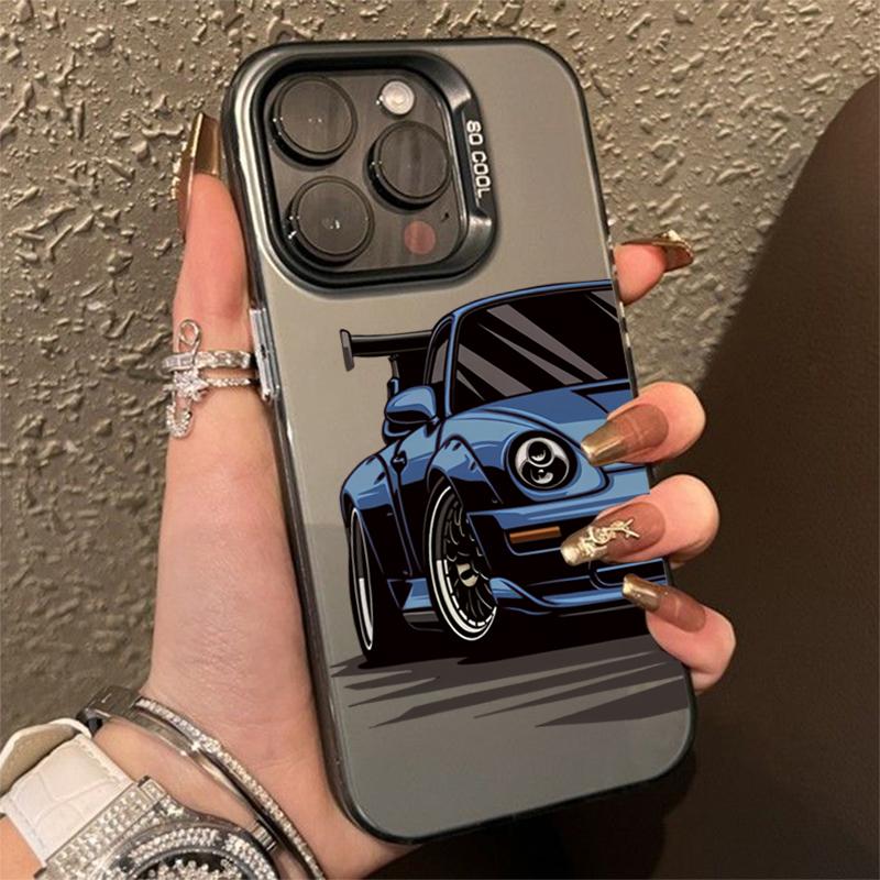 Fashionable Car Print Electroplate IMD Phone Case For  Mi 14 13 12 12T 13T Pro 11 Lite 5G Poco F5 X5 X6 Pro Hard Cover